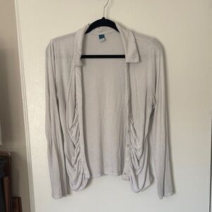 Old Navy Ribbed White Sweater/Cardigan